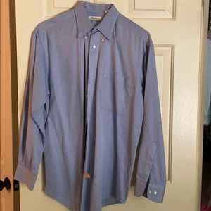 Peter Millar blue & white button down dress shirt